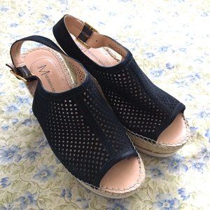 Neiman Marcus Espadrille  Wedge Sandals*